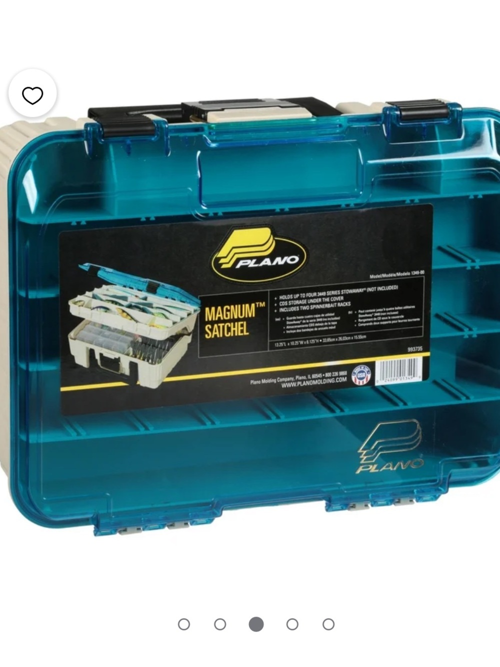 Plano-Magnum Satchel-Clear Blue Multi-Compartment Plastic Storage Box - Picture 12 of 14